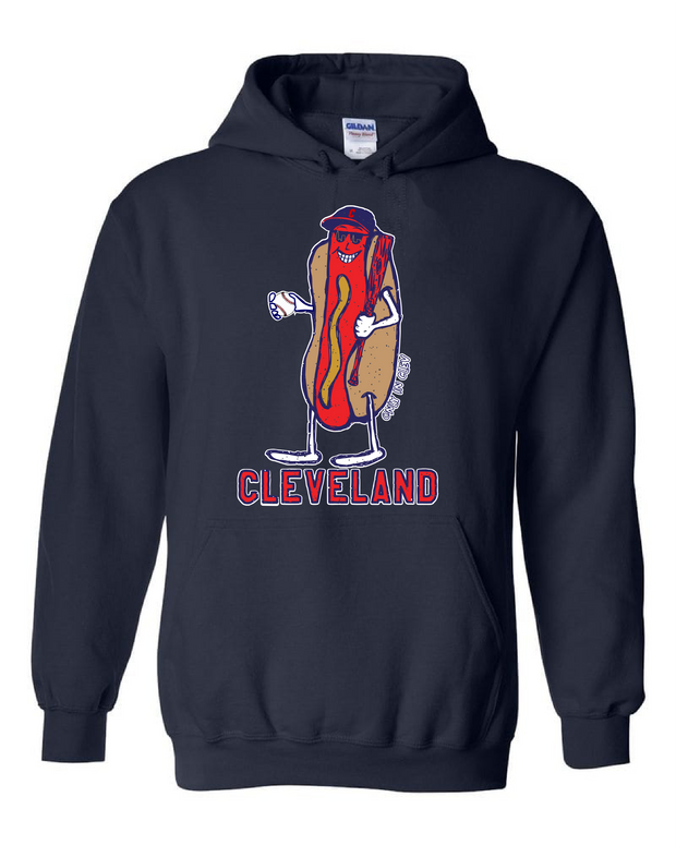 "Cleveland Dollar Dog/Baseball Design" on Navy