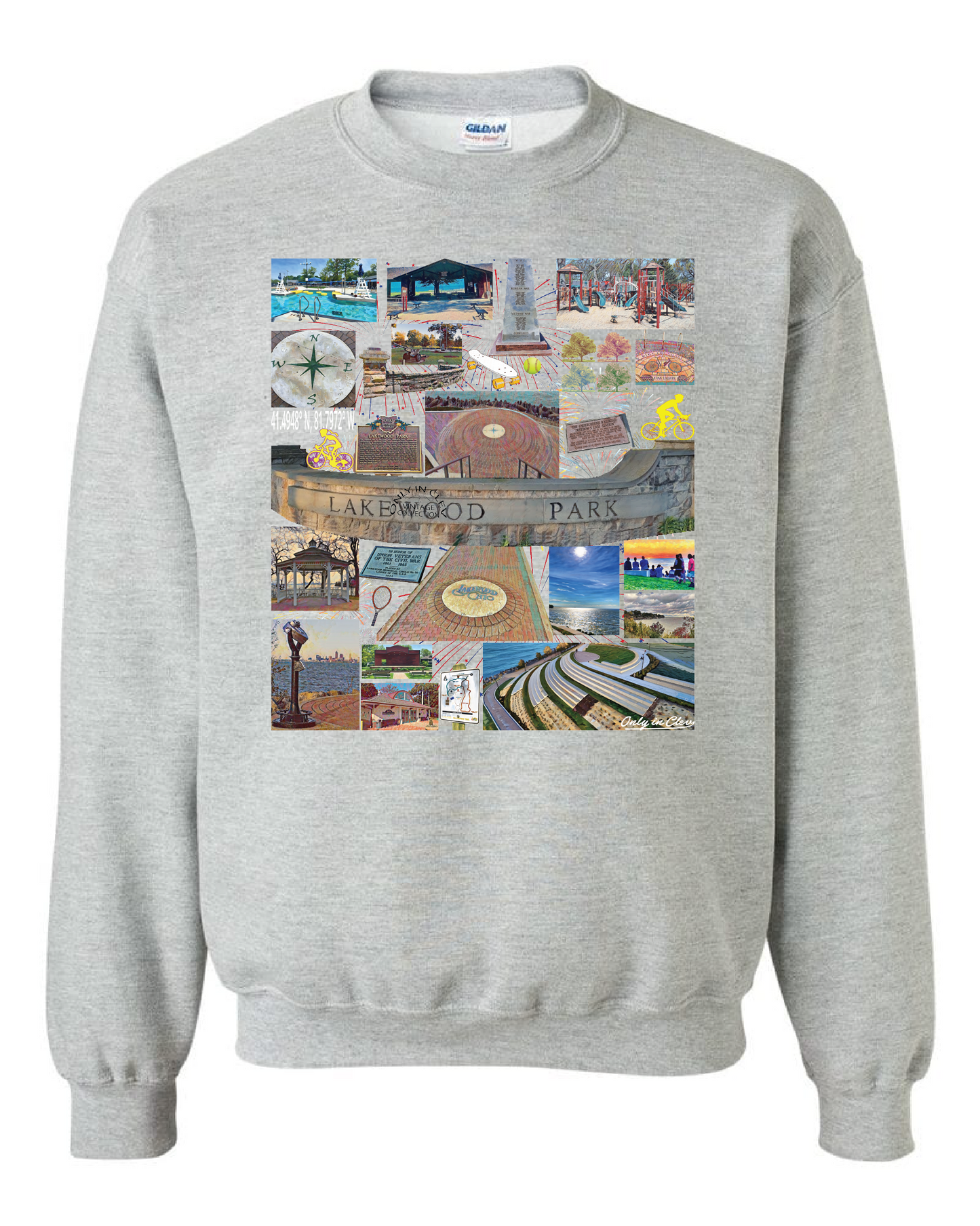 "Lakewood Park" Design on Gray - Only in Clev 