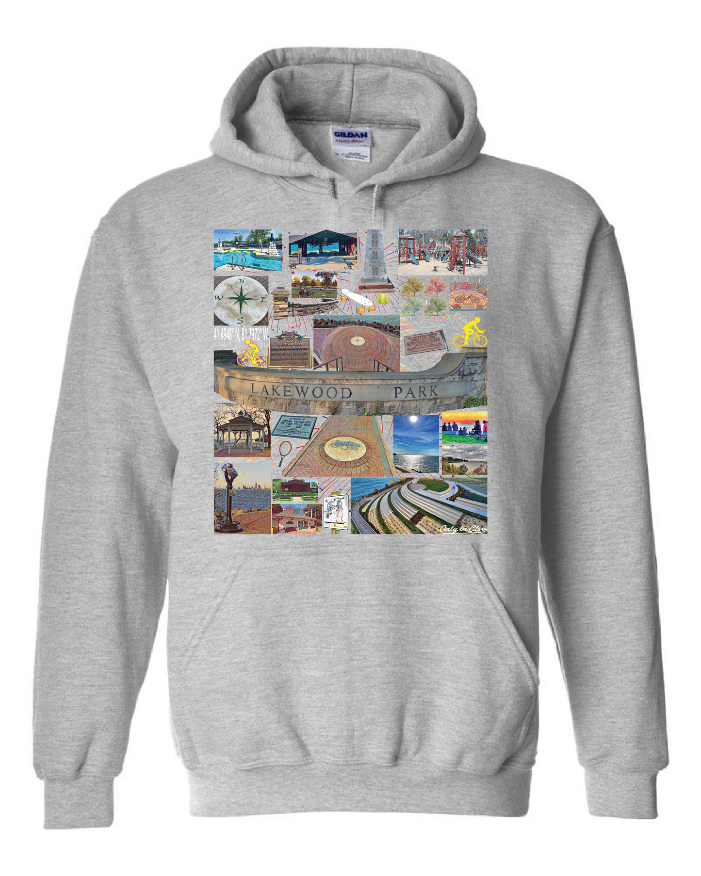 "Lakewood Park" Design on Gray - Only in Clev 