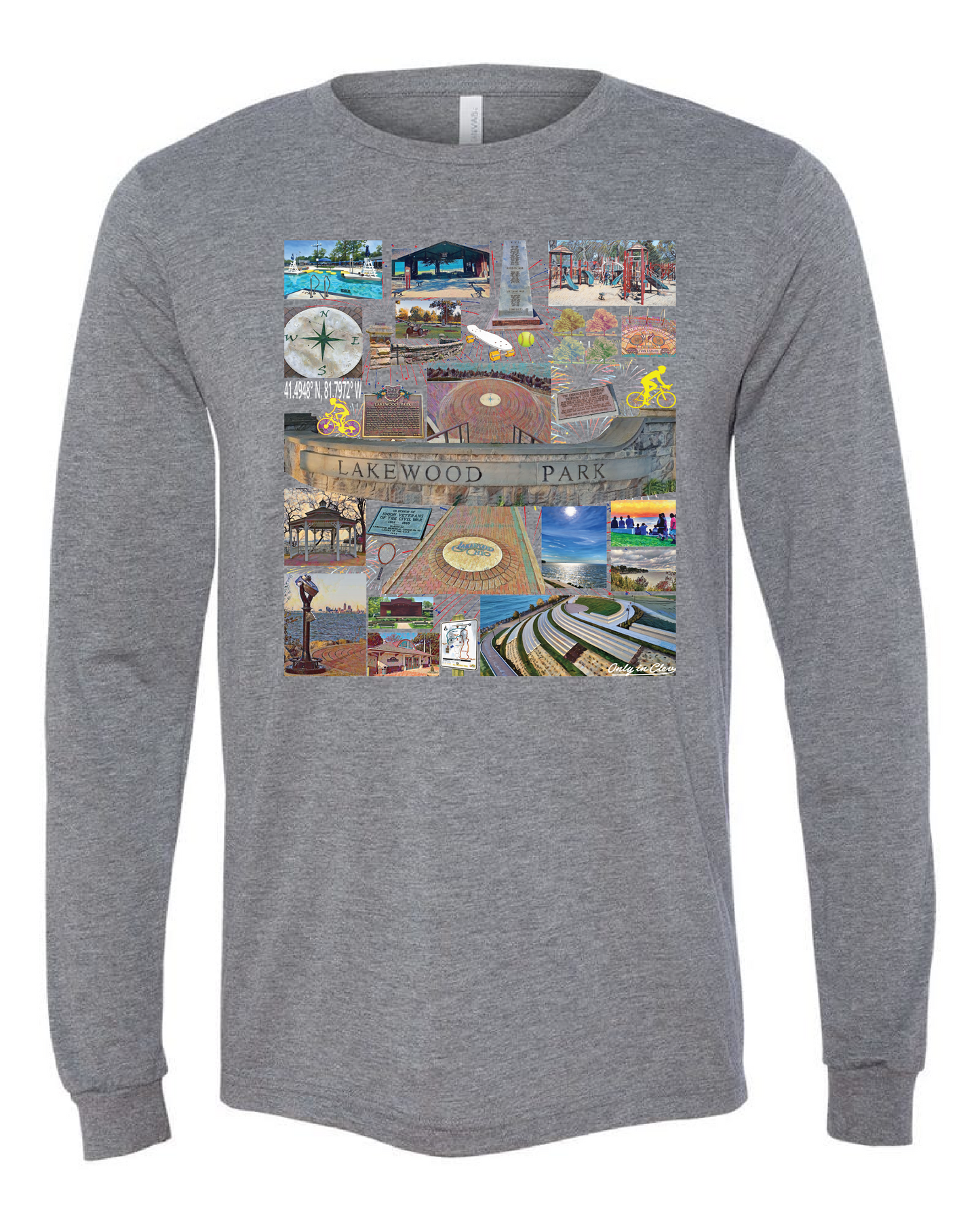 "Lakewood Park" Design on Gray - Only in Clev 