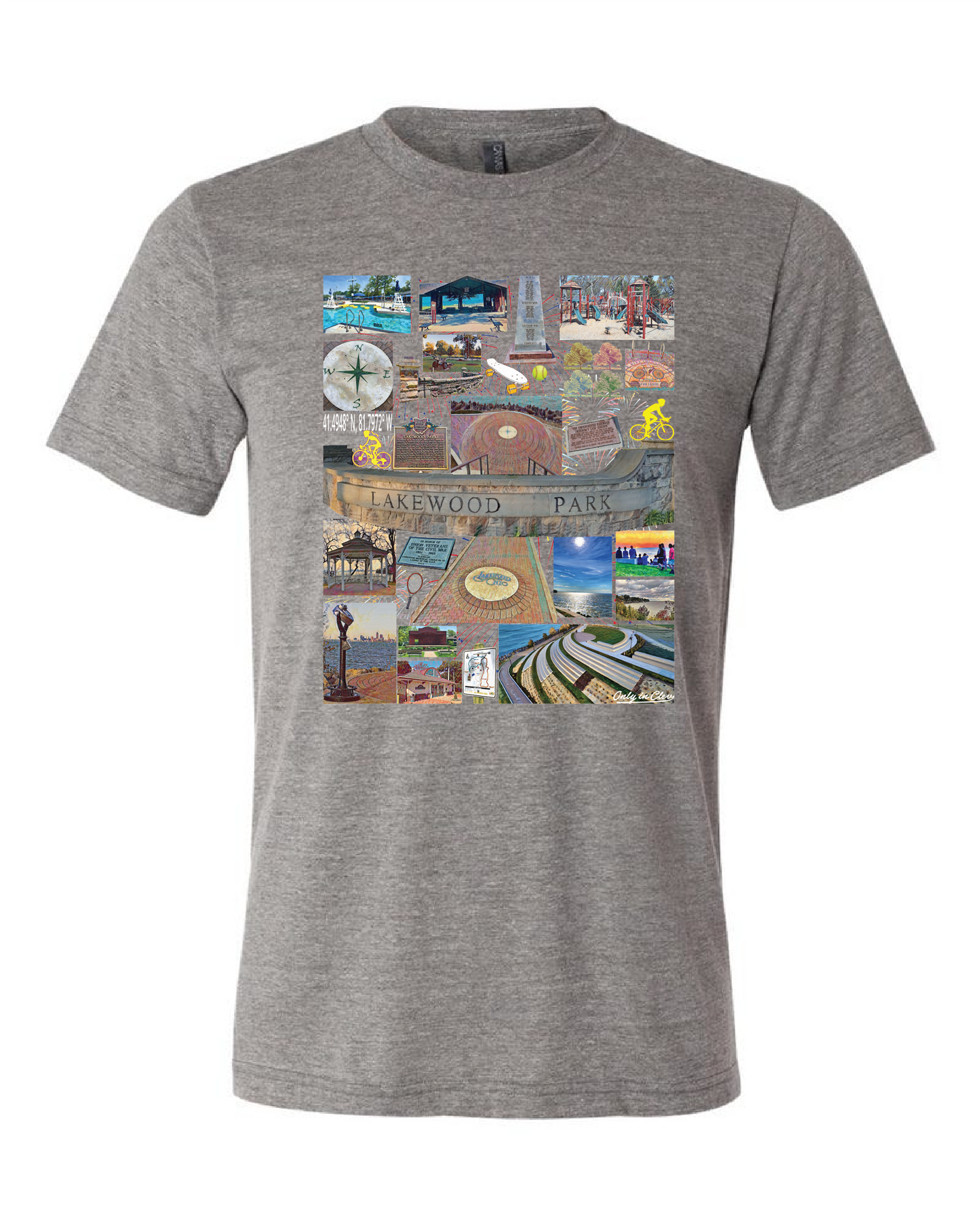 "Lakewood Park" Design on Gray - Only in Clev 