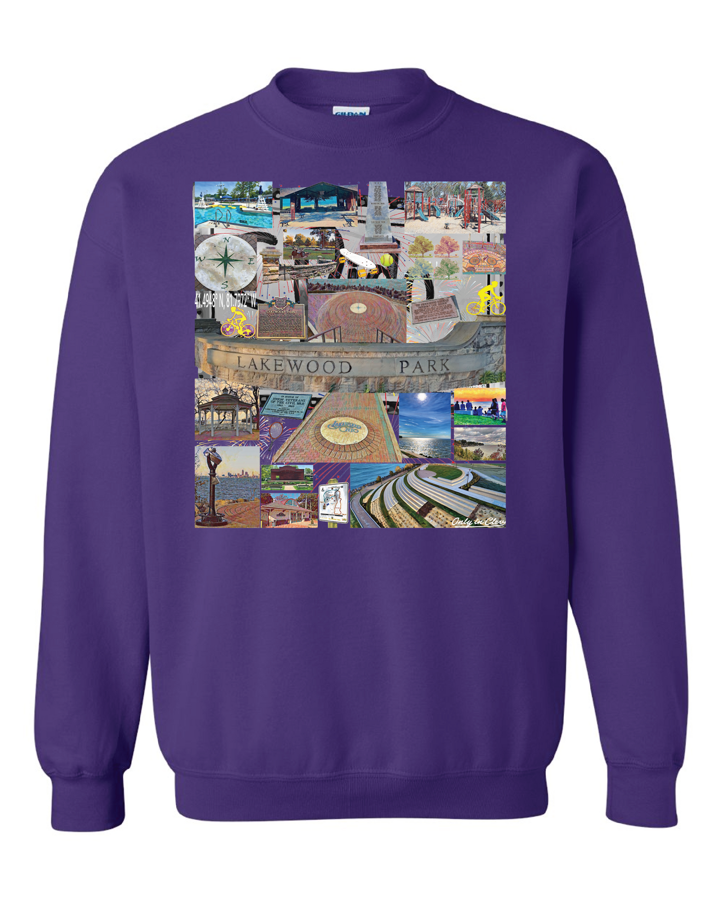 "Lakewood Park" Design on Purple - Only in Clev 