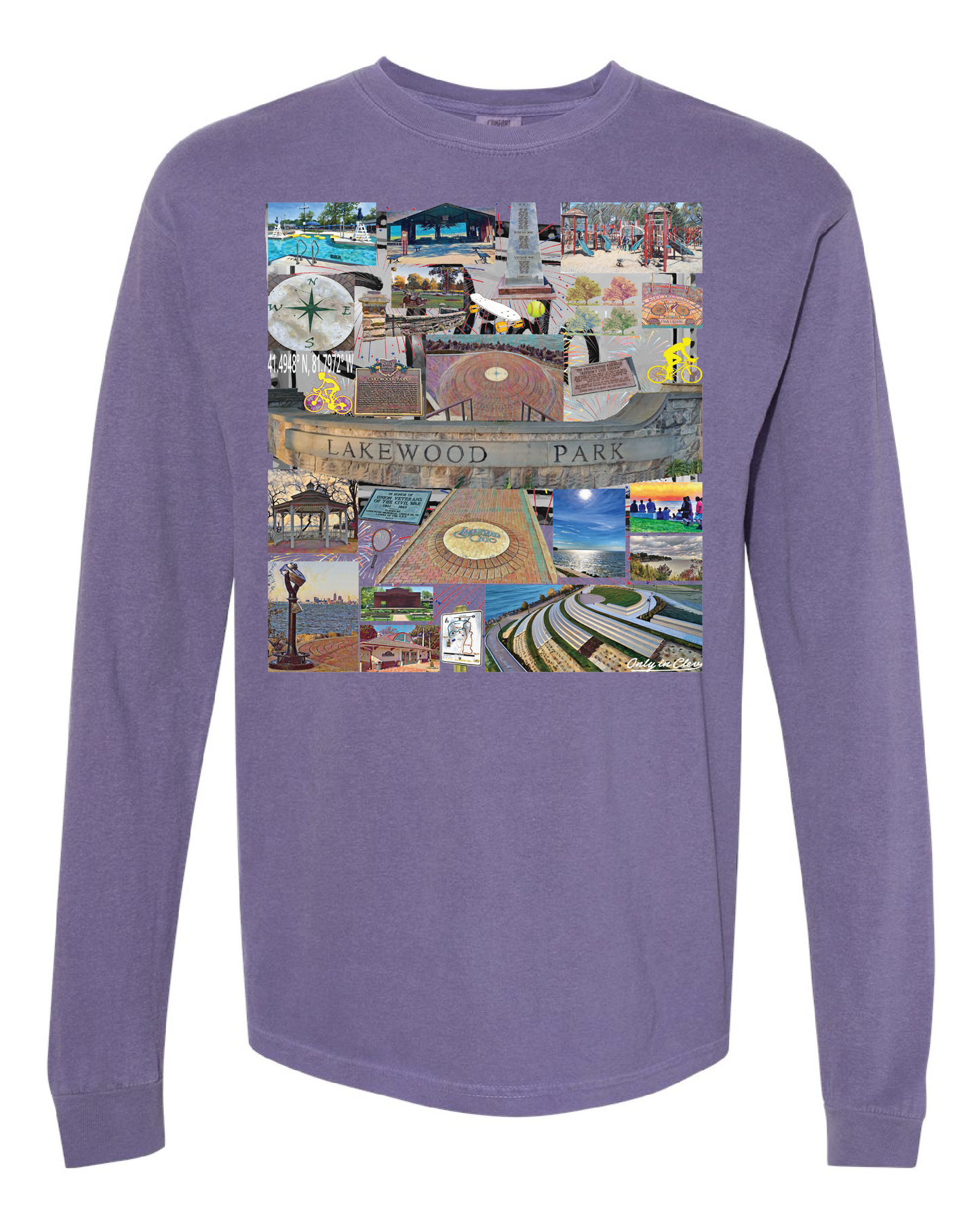 "Lakewood Park" Design on Purple - Only in Clev 