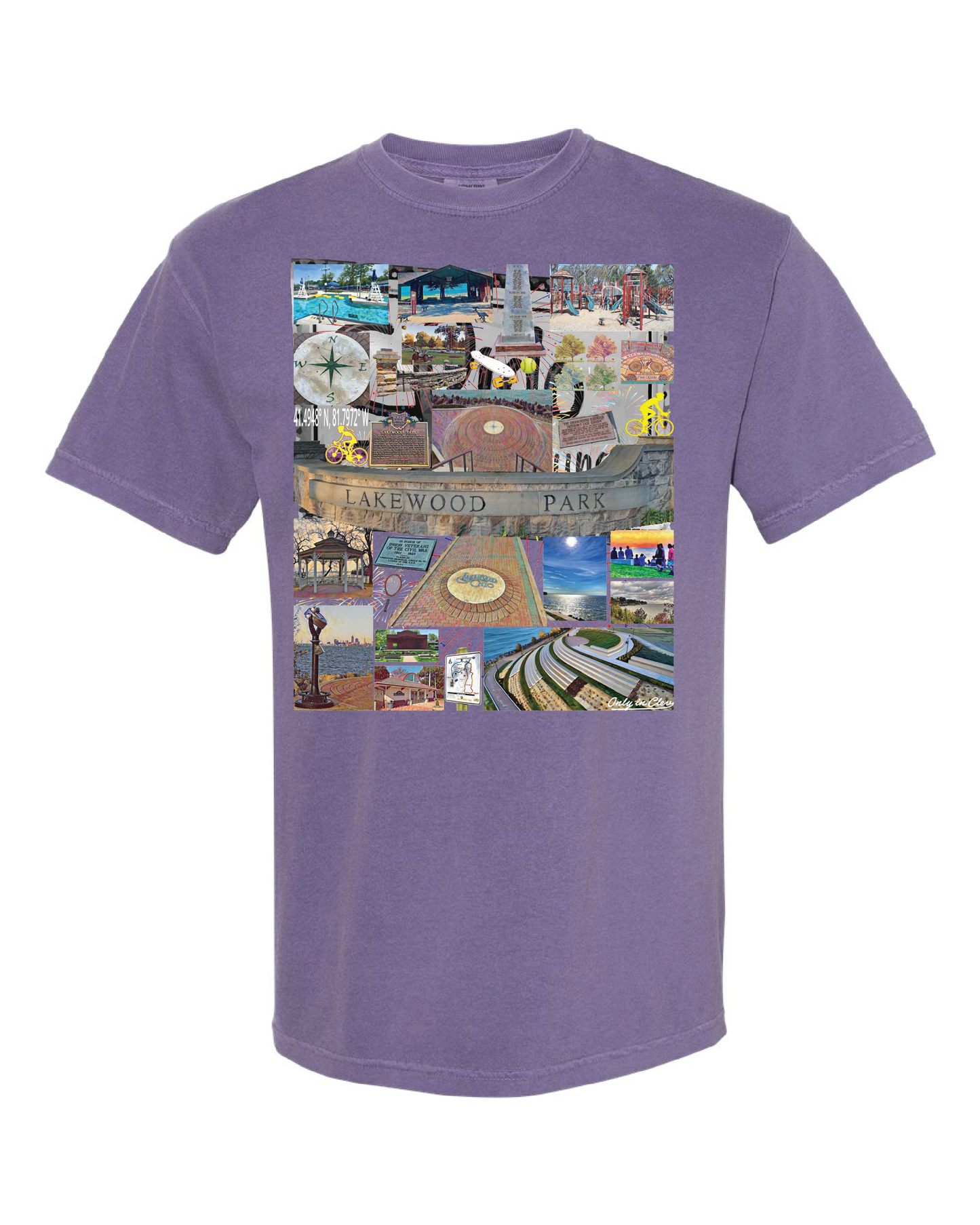 "Lakewood Park" Design on Purple - Only in Clev 