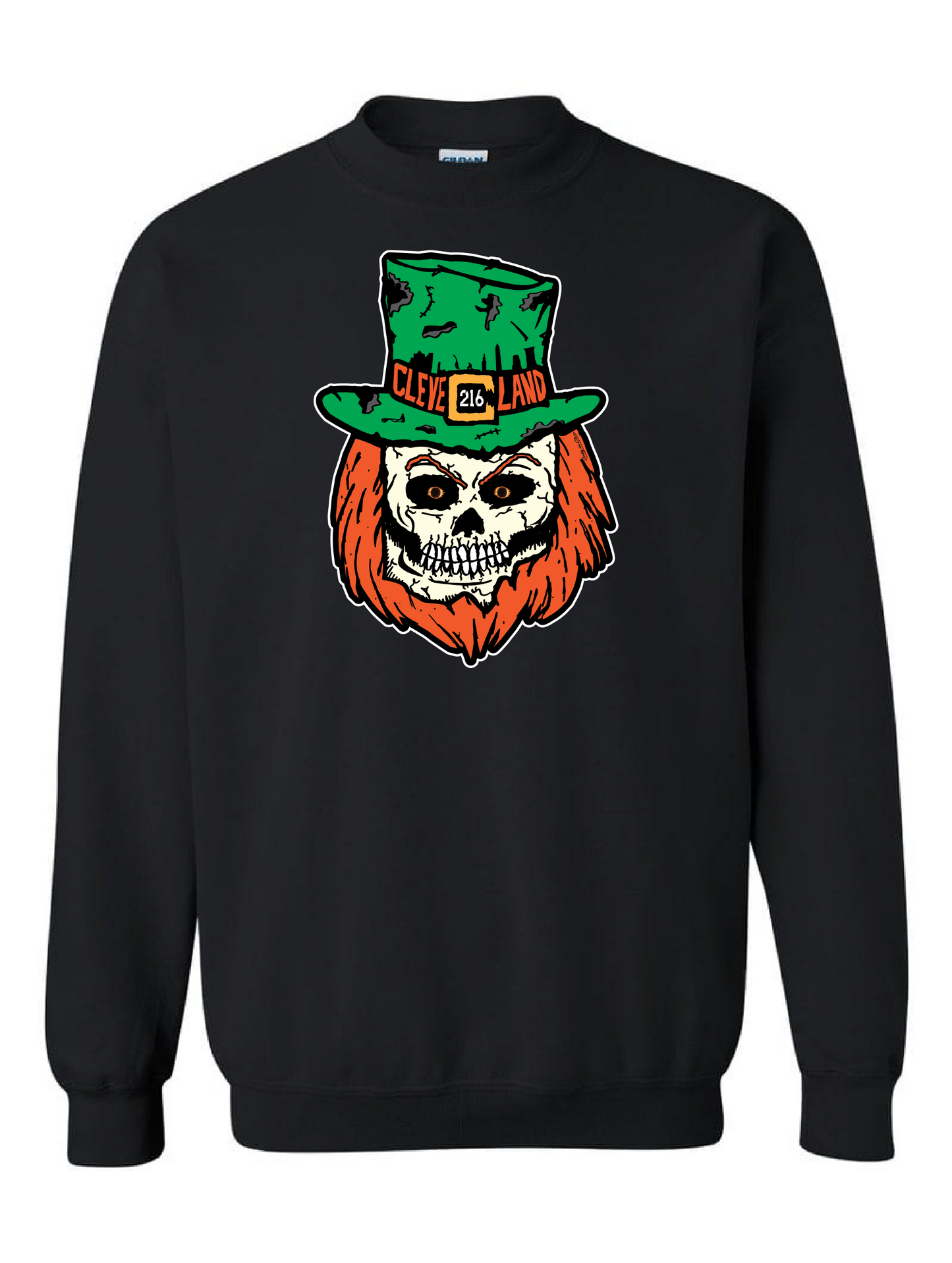 "Cleveland Ohio Irish Skeleton" on Black - Only in Clev 