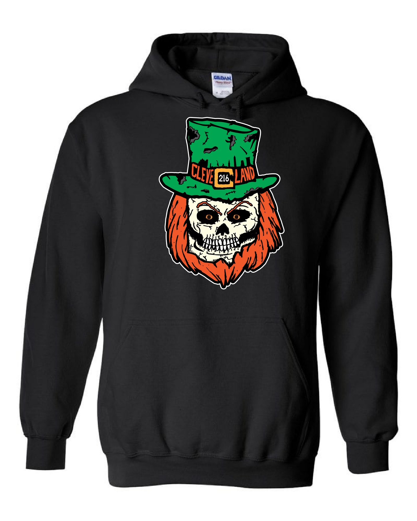 "Cleveland Ohio Irish Skeleton" on Black - Only in Clev 