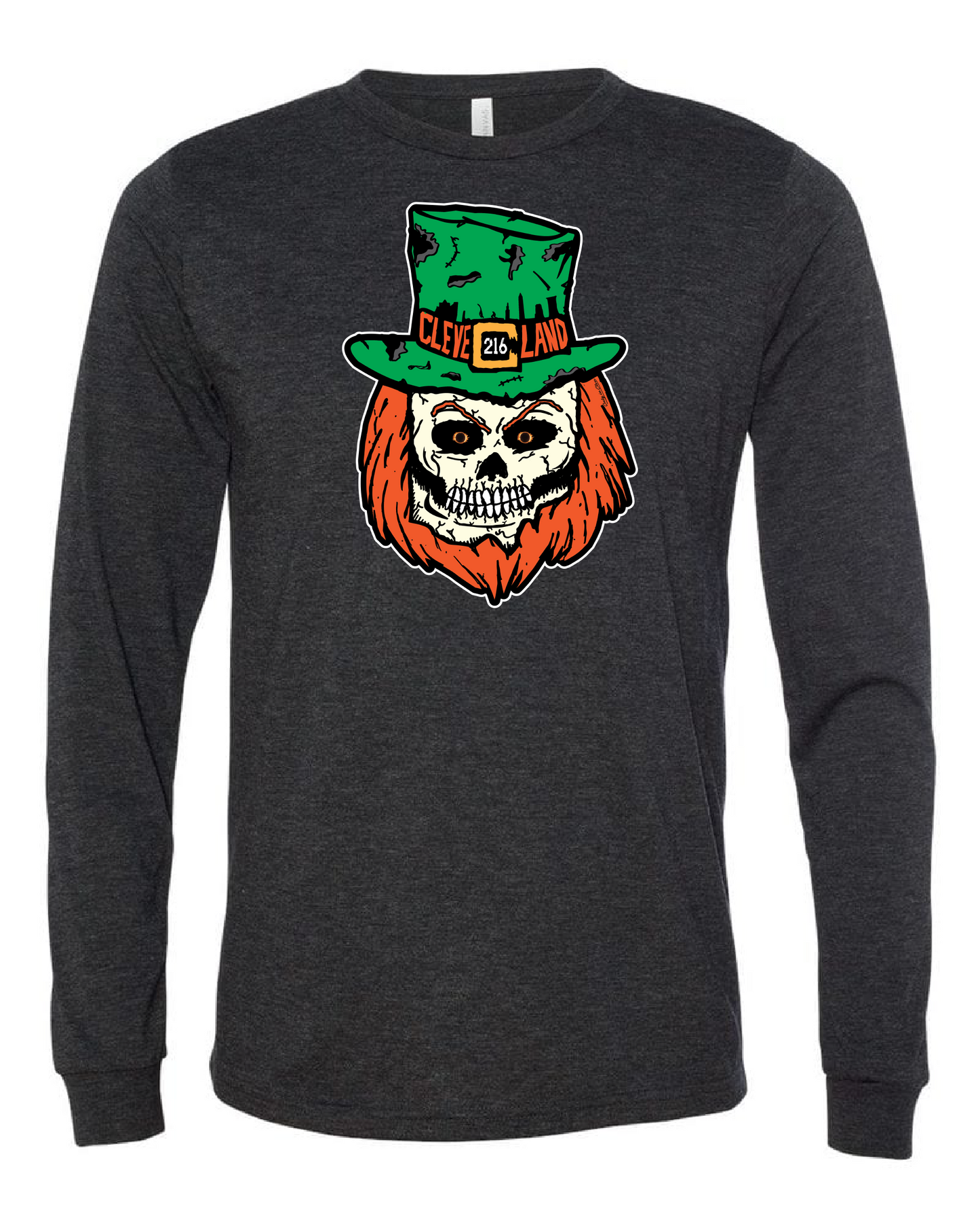 "Cleveland Ohio Irish Skeleton" on Black - Only in Clev 