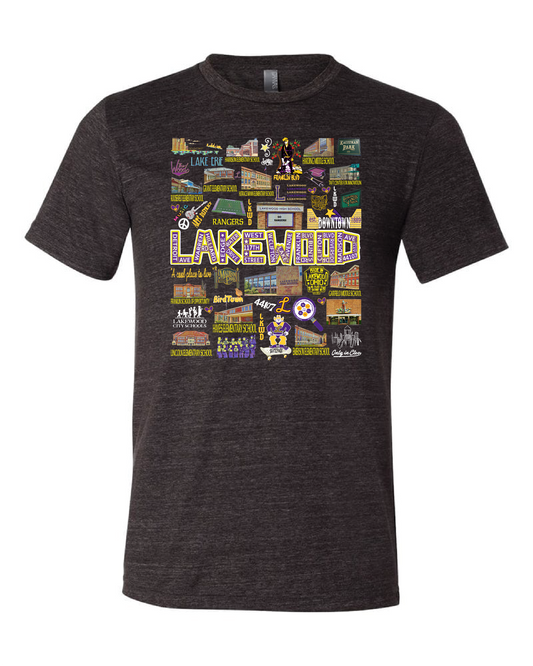 "Lakewood Buildings" Design on Black Only in Clev