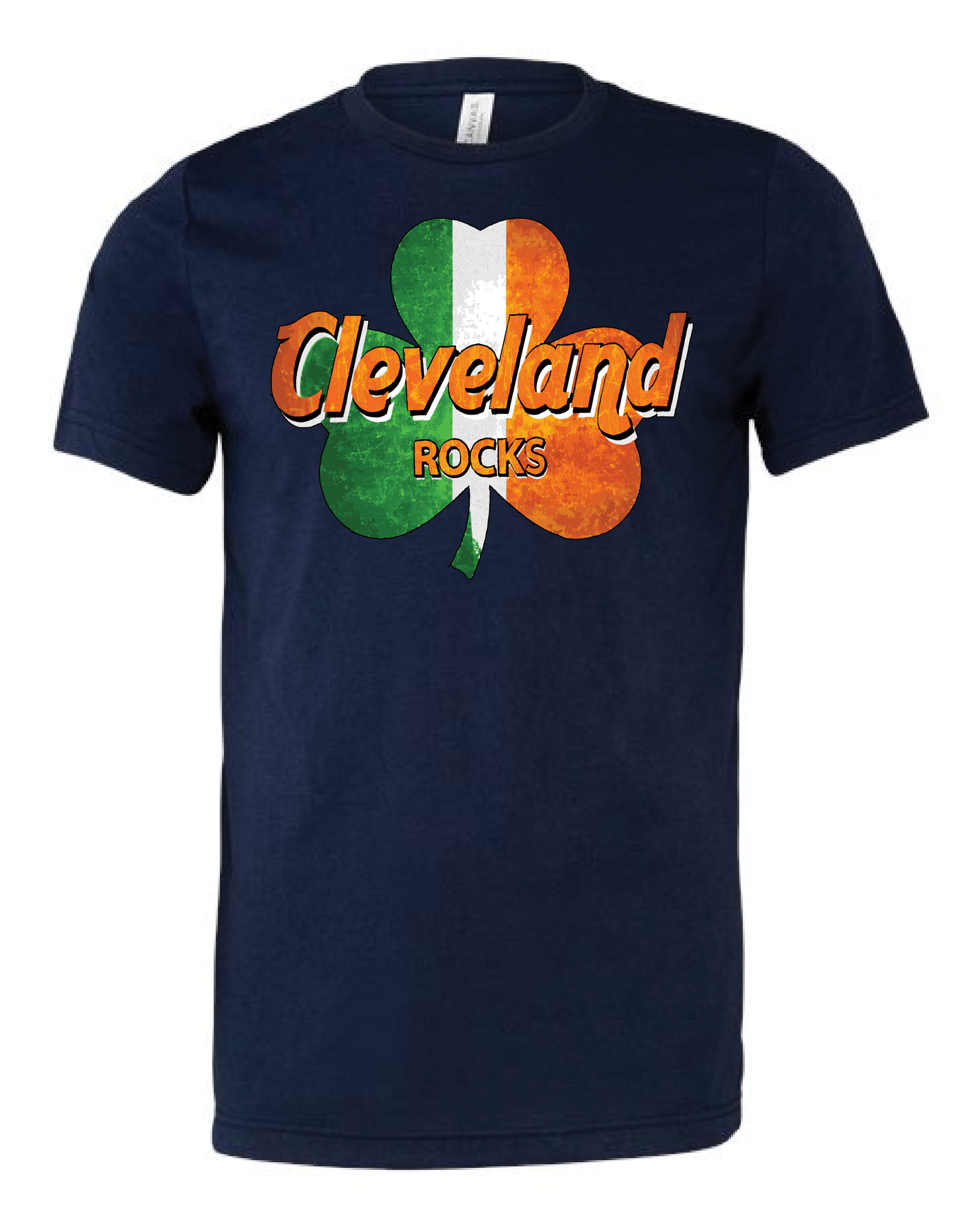 Cleveland Rocks (Shamrocks) on Navy Only in Clev