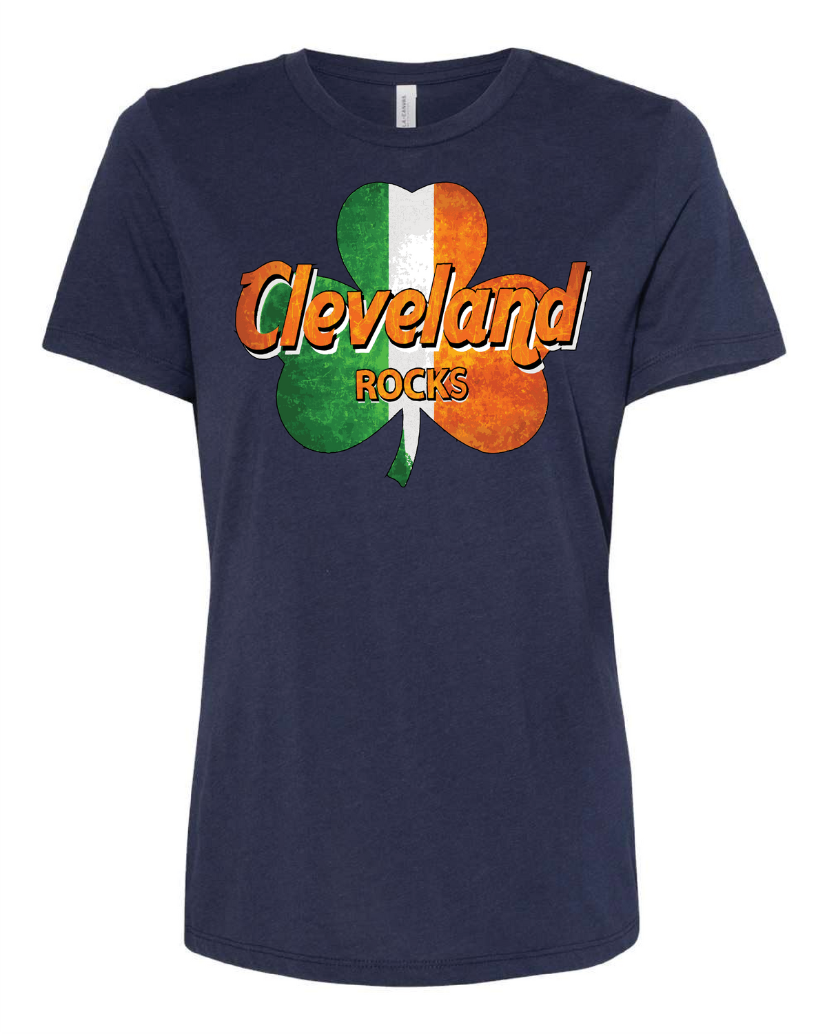 Cleveland Rocks Design Cleveland Rocks (Shamrocks) on Navy – Only in Clev