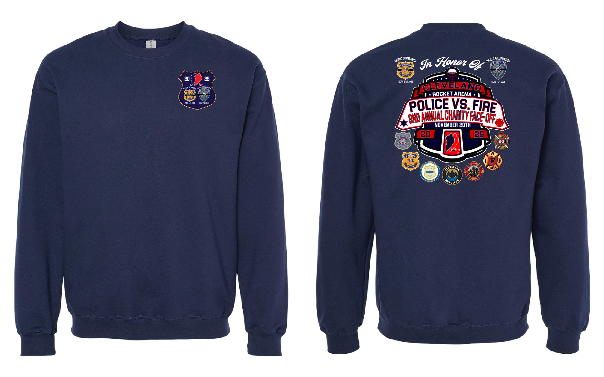 Cleveland Police vs Cleveland Firefighters Hockey Event Apparel Only in Clev