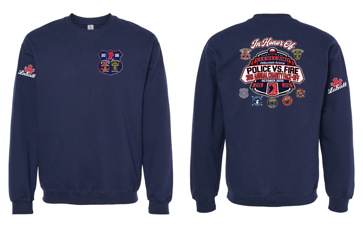 Youth - Cleveland Police - Fire Hockey Shirts" 2026 on Navy Only in Clev