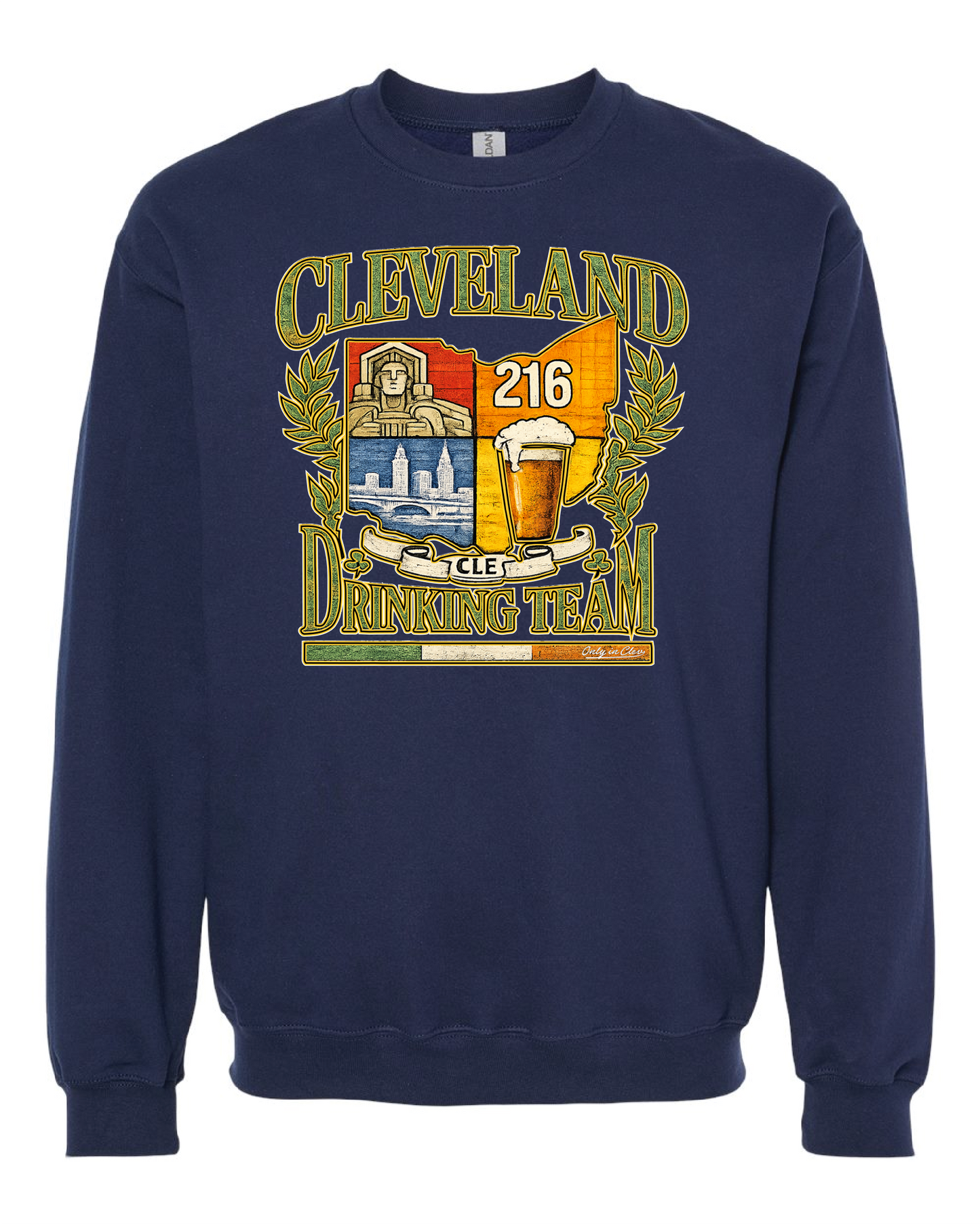 Cleveland Ireland " Drinking Olympic Team" on Navy Only in Clev