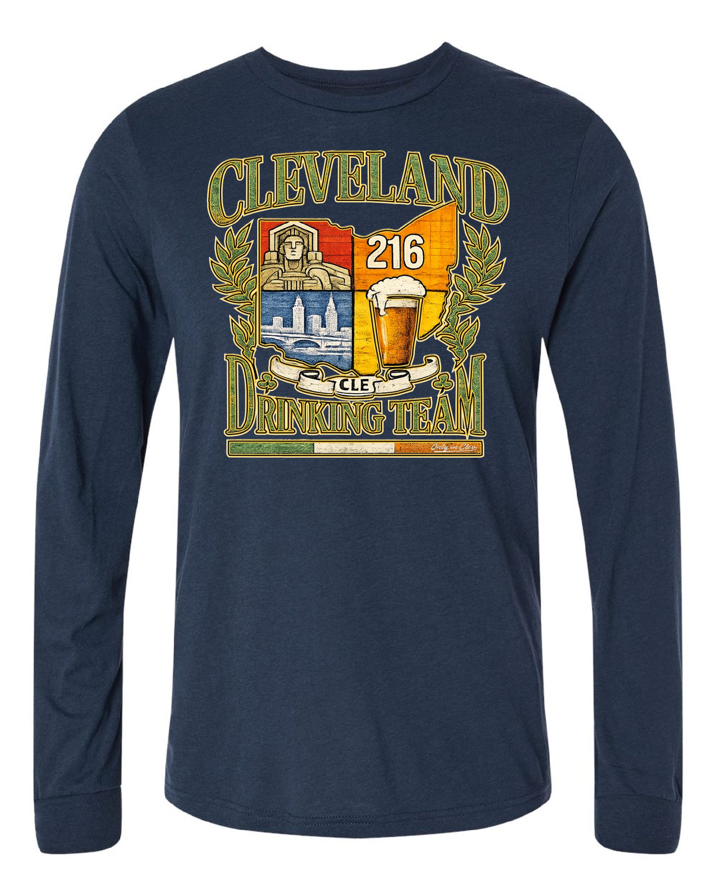 Cleveland Ireland " Drinking Olympic Team" on Navy Only in Clev