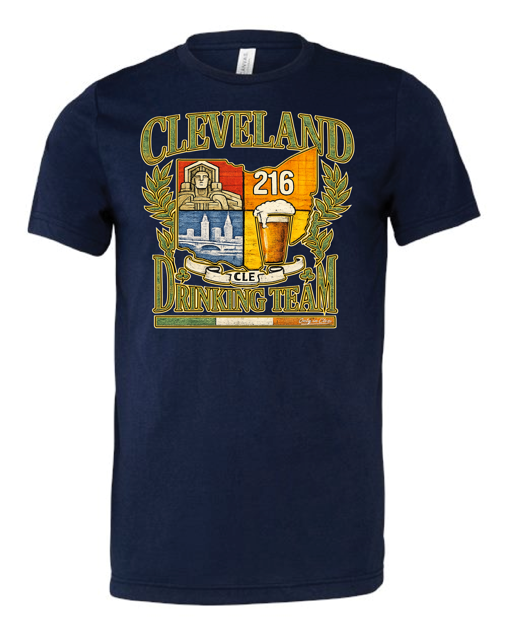 Cleveland Ireland " Drinking Olympic Team" on Navy Only in Clev