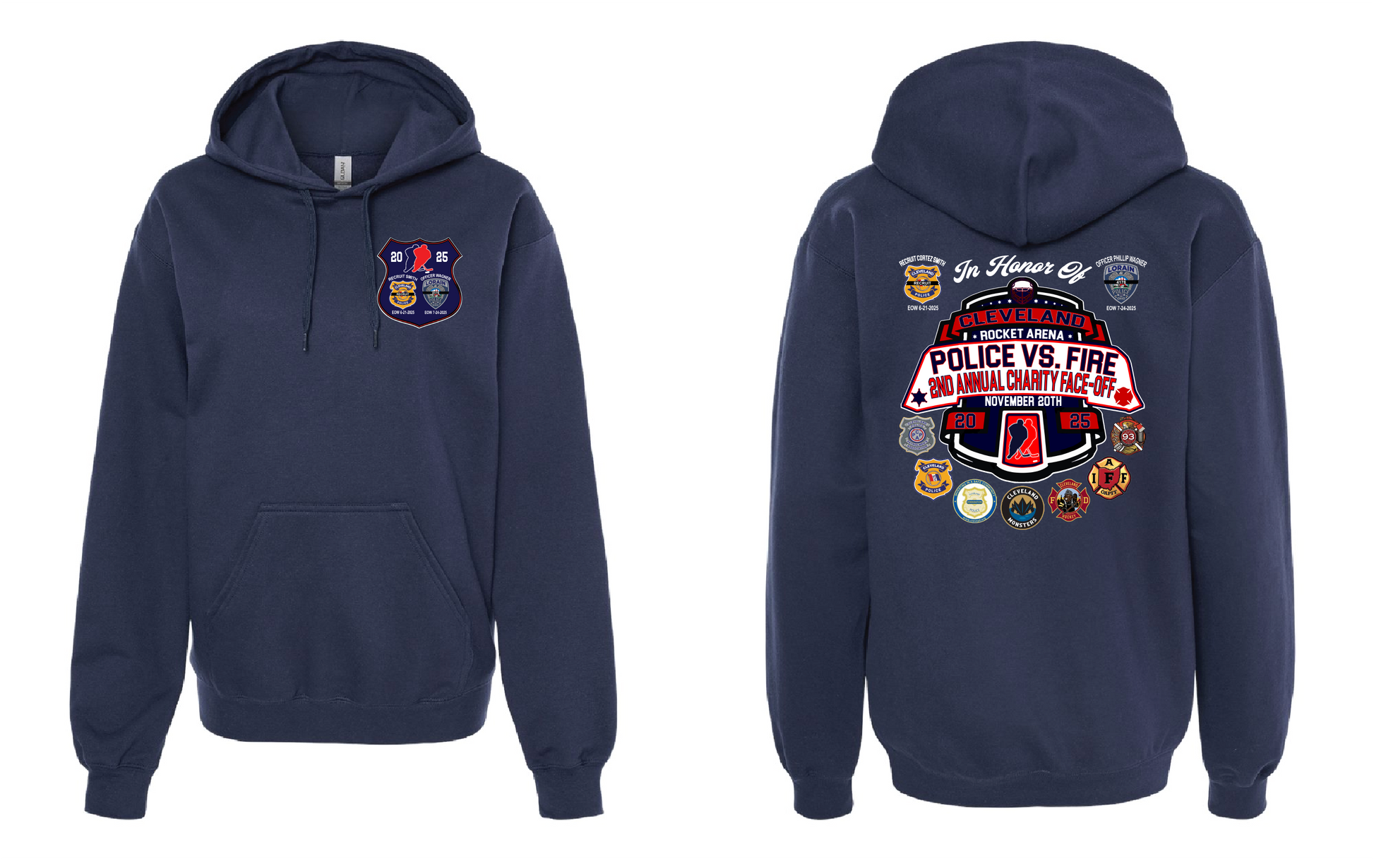 Cleveland Police vs Cleveland Firefighters Hockey Event Apparel Only in Clev