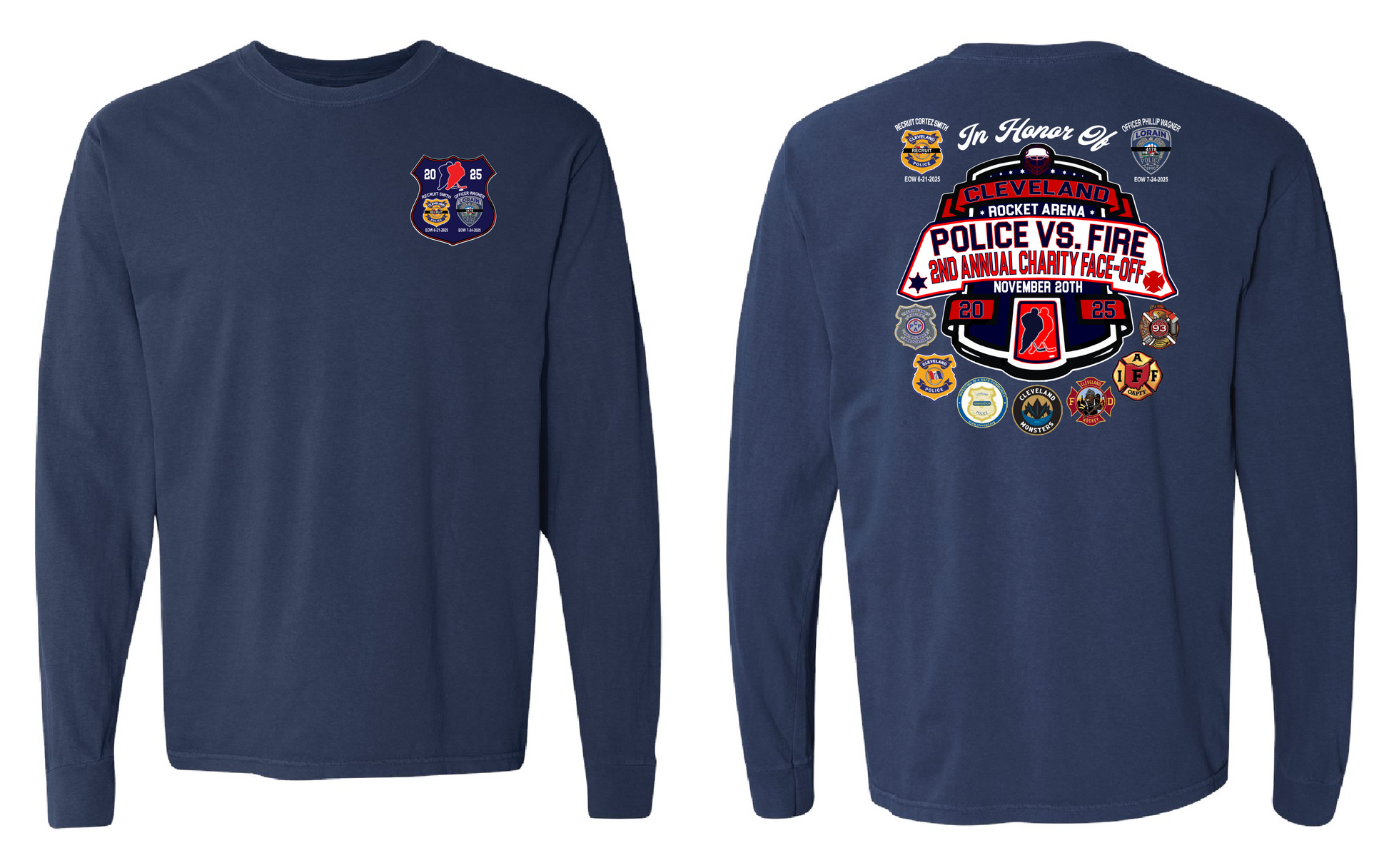 Cleveland Police vs Cleveland Firefighters Hockey Event Apparel Only in Clev