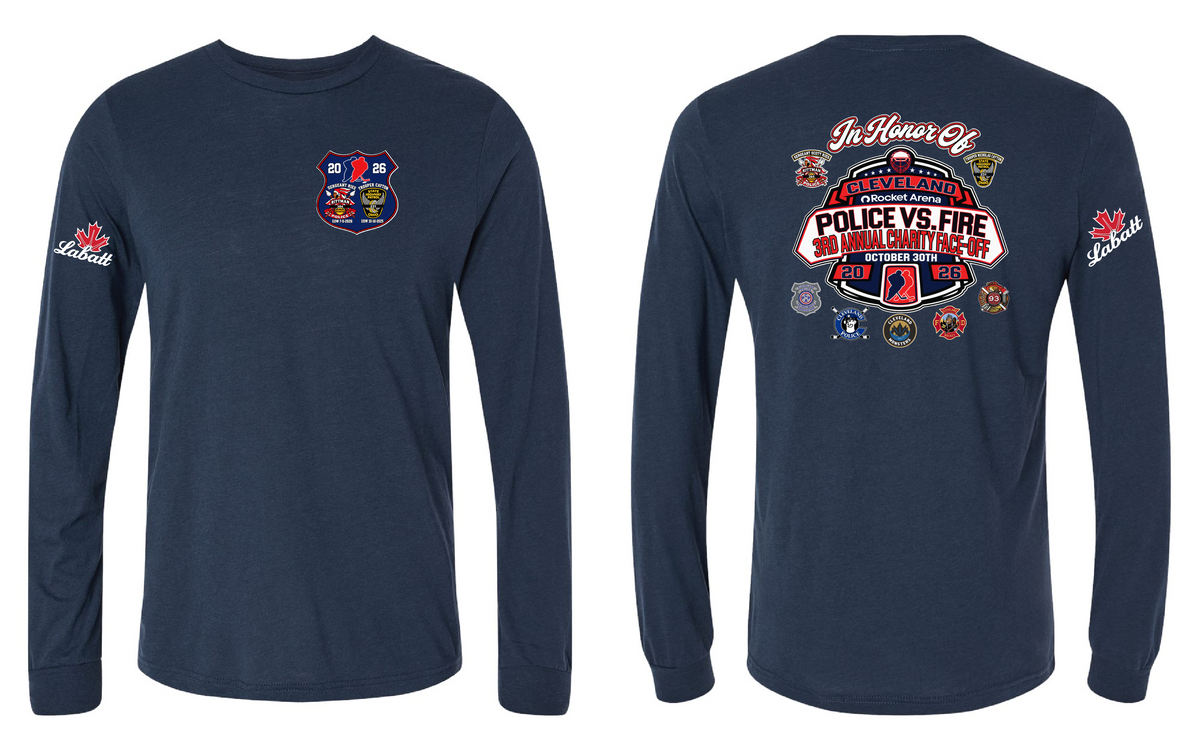 Youth - Cleveland Police - Fire Hockey Shirts" 2026 on Navy Only in Clev