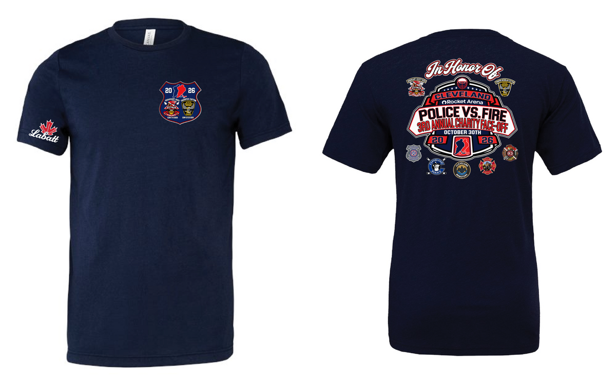 "Cleveland Police - Fire Hockey Shirts" 2026 on Navy Only in Clev