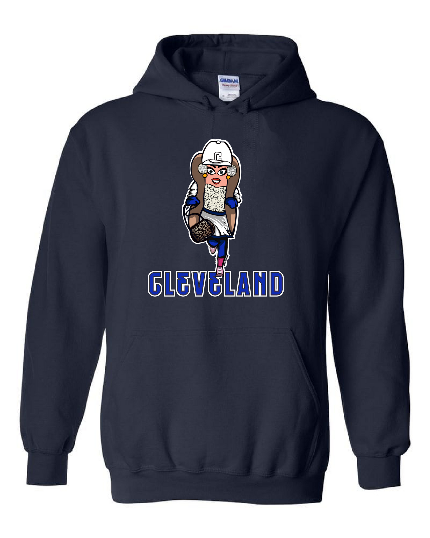 "Cleveland Baseball Onion Dog/Design" on Navy - Only in Clev 