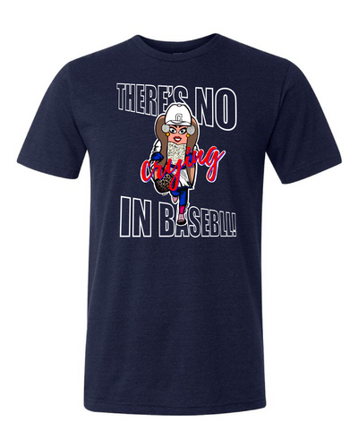 "Cleveland No Crying in Baseball Onion Dog/Design" on Navy