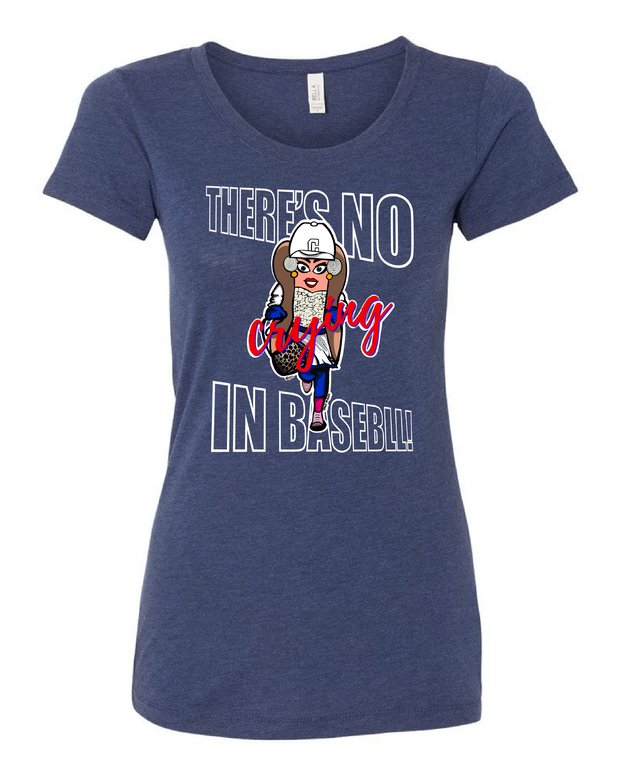 "Cleveland No Crying in Baseball Onion Dog/Design" on Navy