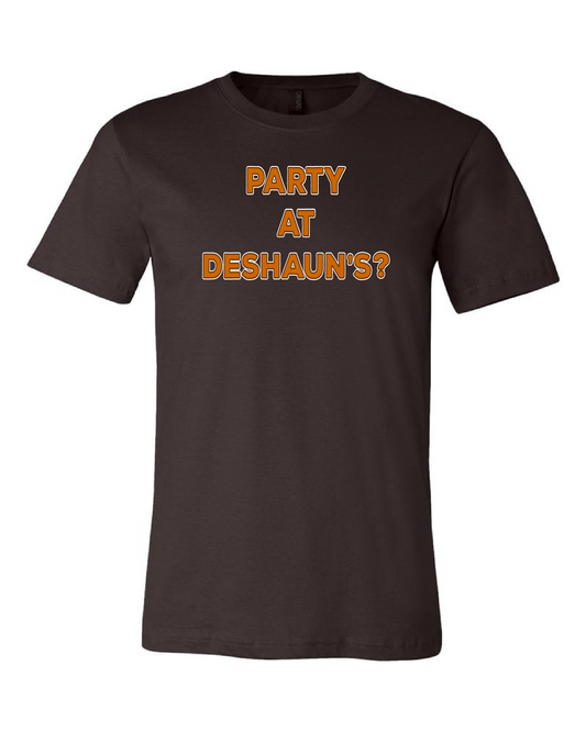 Party at Deshaun's Cleveland Football Shirts & Sweatshirts – Brown Only in Clev