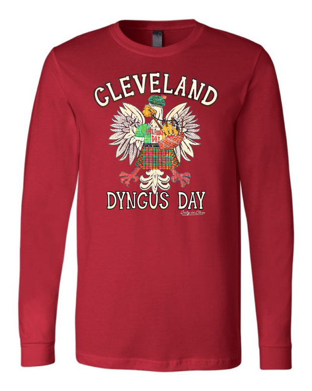 "April Fools Dyngus Day" design on Red