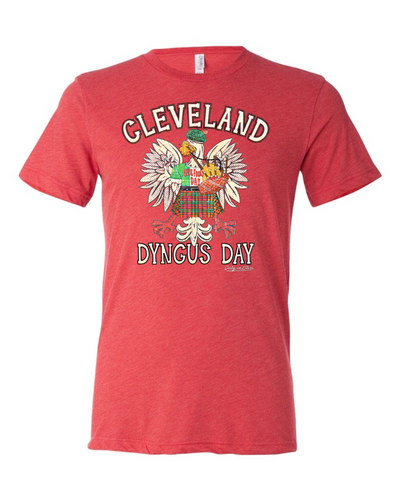 "April Fools Dyngus Day" design on Red