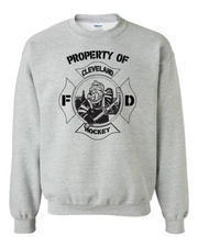 Youth "Property of Cleveland Fire Hockey" on Gray