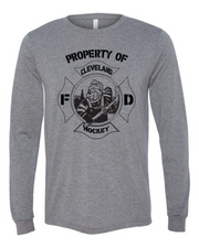 Youth "Property of Cleveland Fire Hockey" on Gray