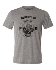 "Property of Cleveland Fire Hockey" on Gray