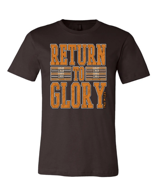 "Return to Glory" on Brown - Only in Clev 3XL-Men-s-short-sleeve
