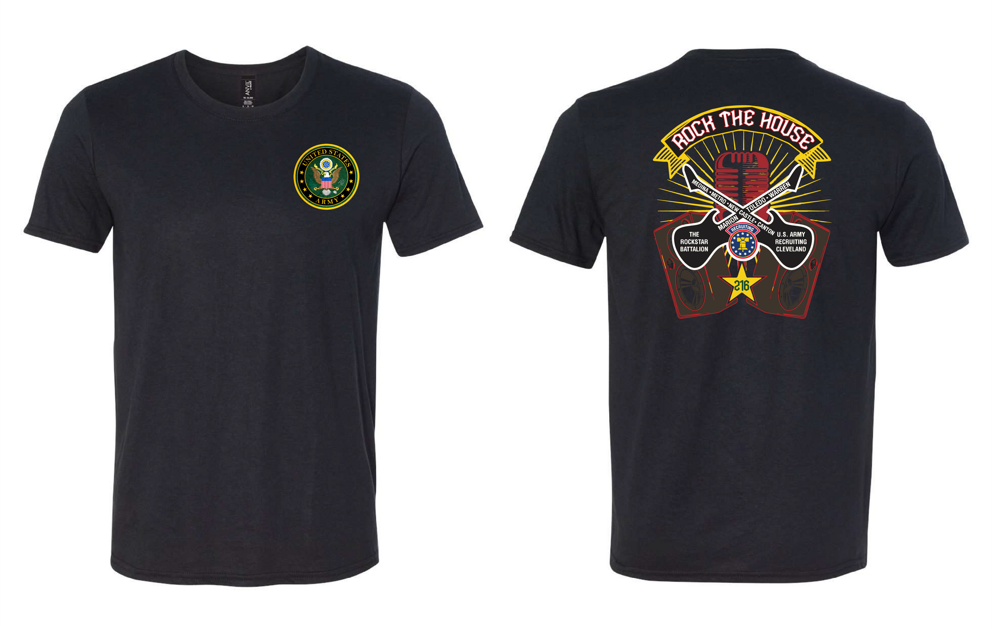 "RockStar Battalion" Rock the House Design on Black - Only in Clev 