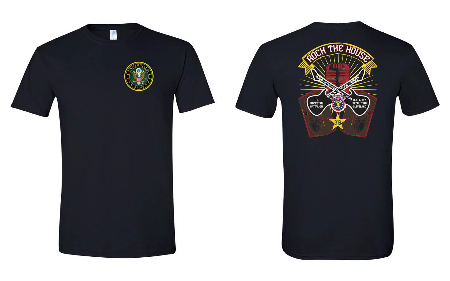 "RockStar Battalion" Rock the House Design on Black - Only in Clev 