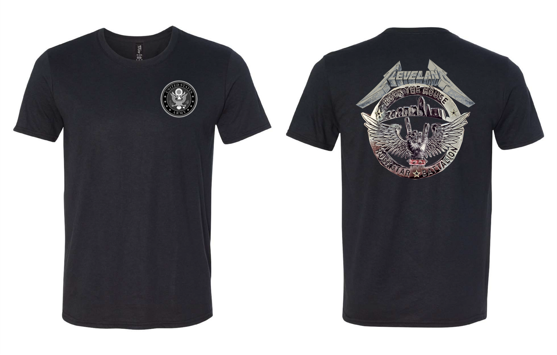 "RockStar Battalion" RockStar Metal Design on Black - Only in Clev 