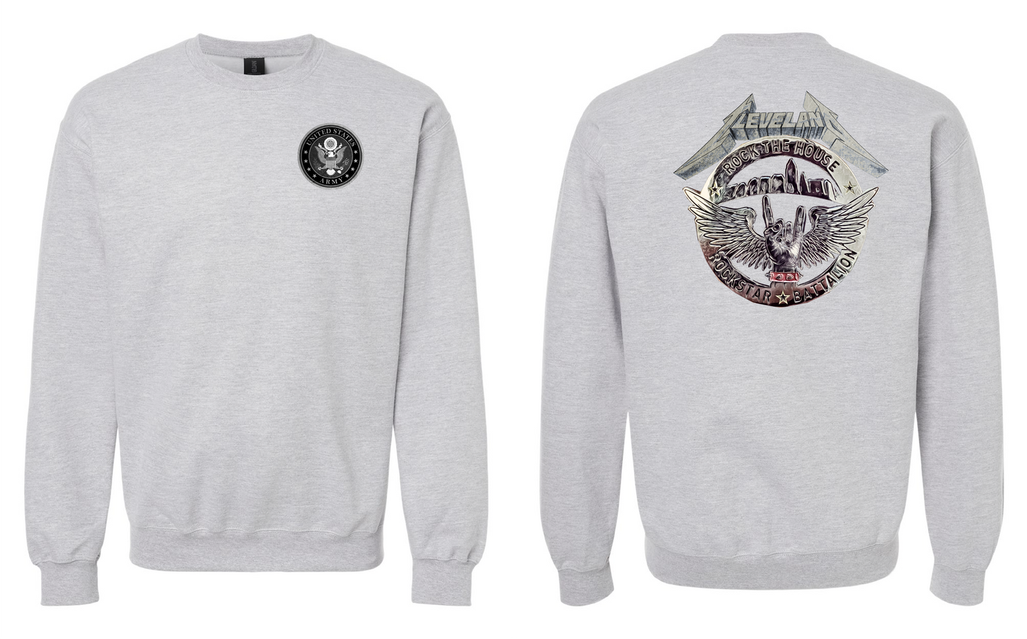 "RockStar Battalion" RockStar Metal Design on Gray - Only in Clev 