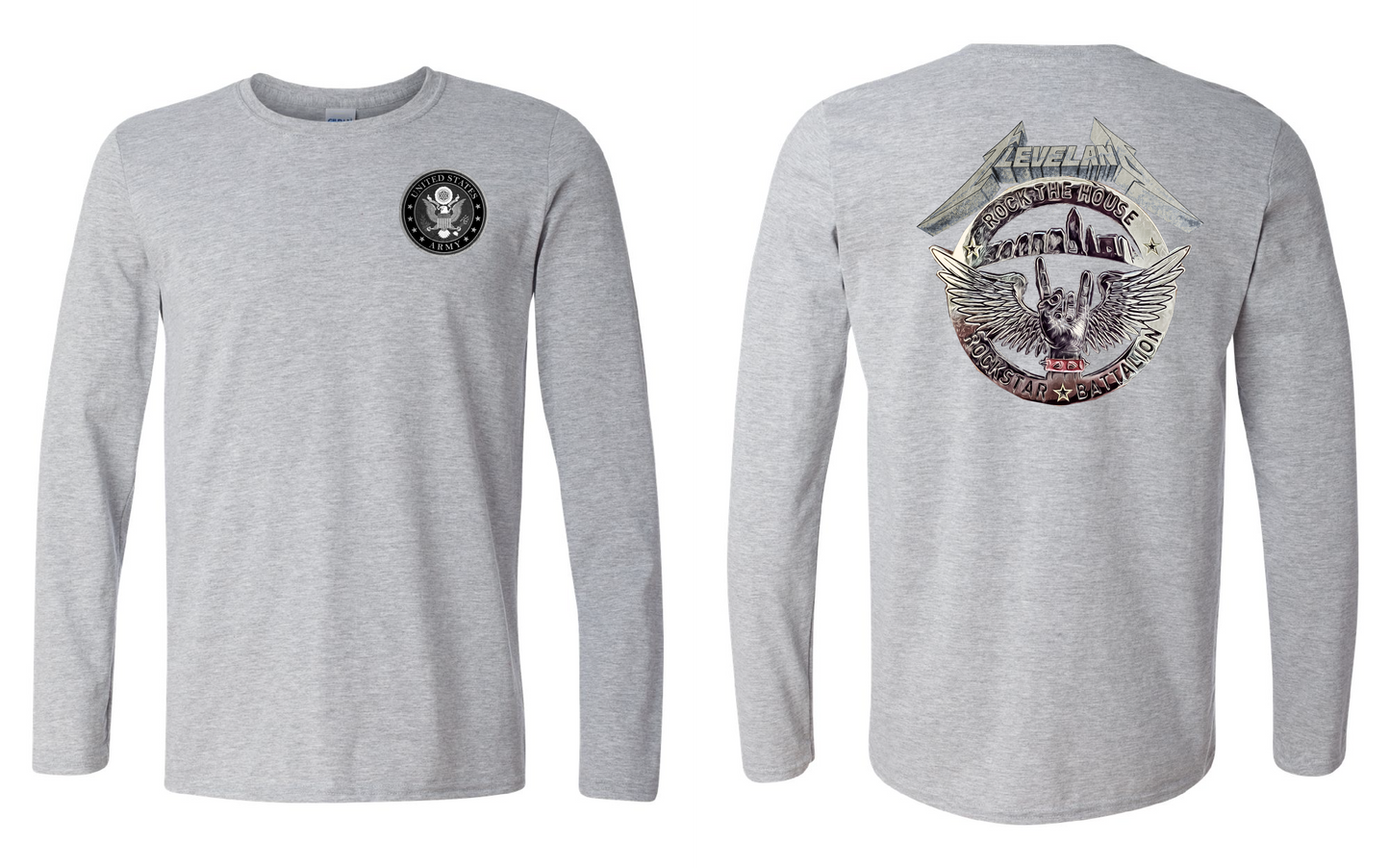 "RockStar Battalion" RockStar Metal Design on Gray - Only in Clev 