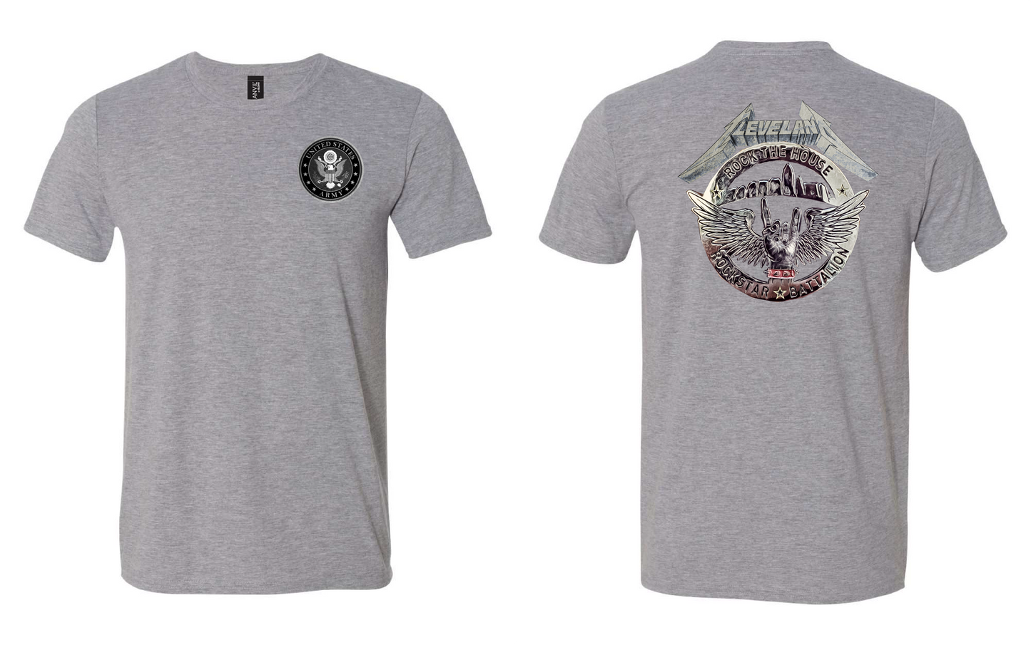 "RockStar Battalion" RockStar Metal Design on Gray - Only in Clev 