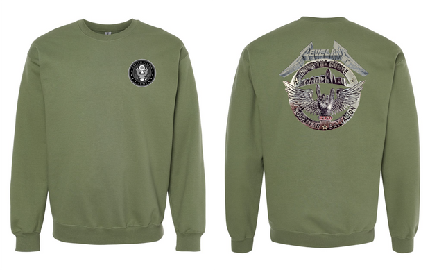 "RockStar Battalion" RockStar Metal Design on Military Green