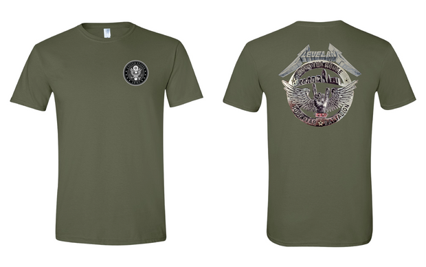 "RockStar Battalion" RockStar Metal Design on Military Green