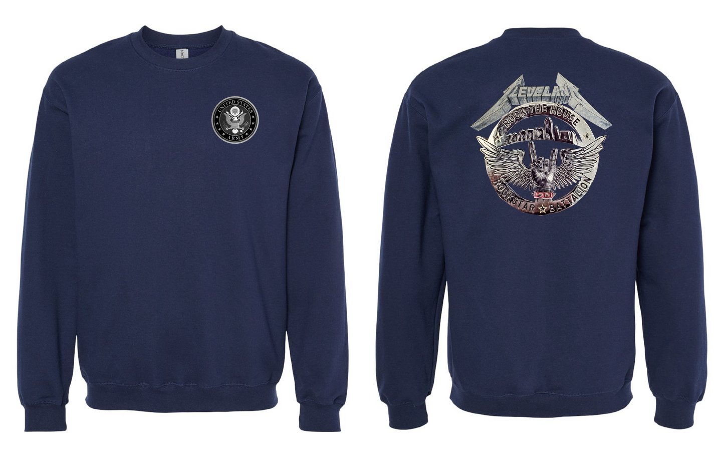 "RockStar Battalion" RockStar Metal Design on Navy - Only in Clev 