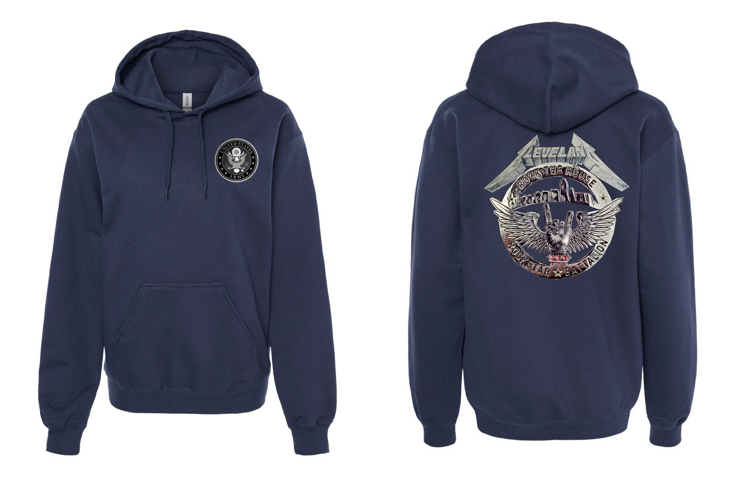 "RockStar Battalion" RockStar Metal Design on Navy - Only in Clev 