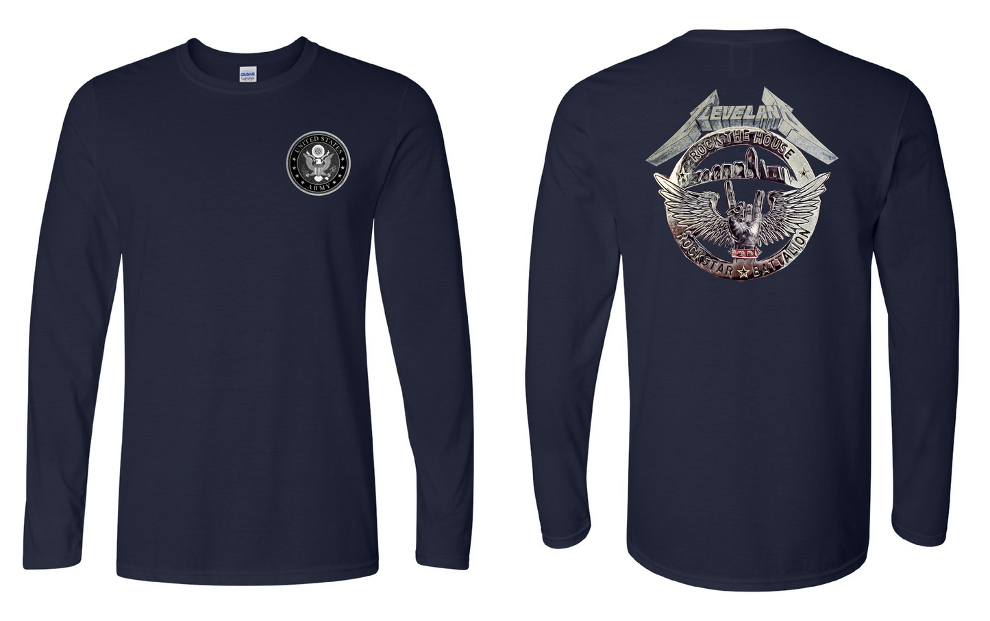 "RockStar Battalion" RockStar Metal Design on Navy - Only in Clev 
