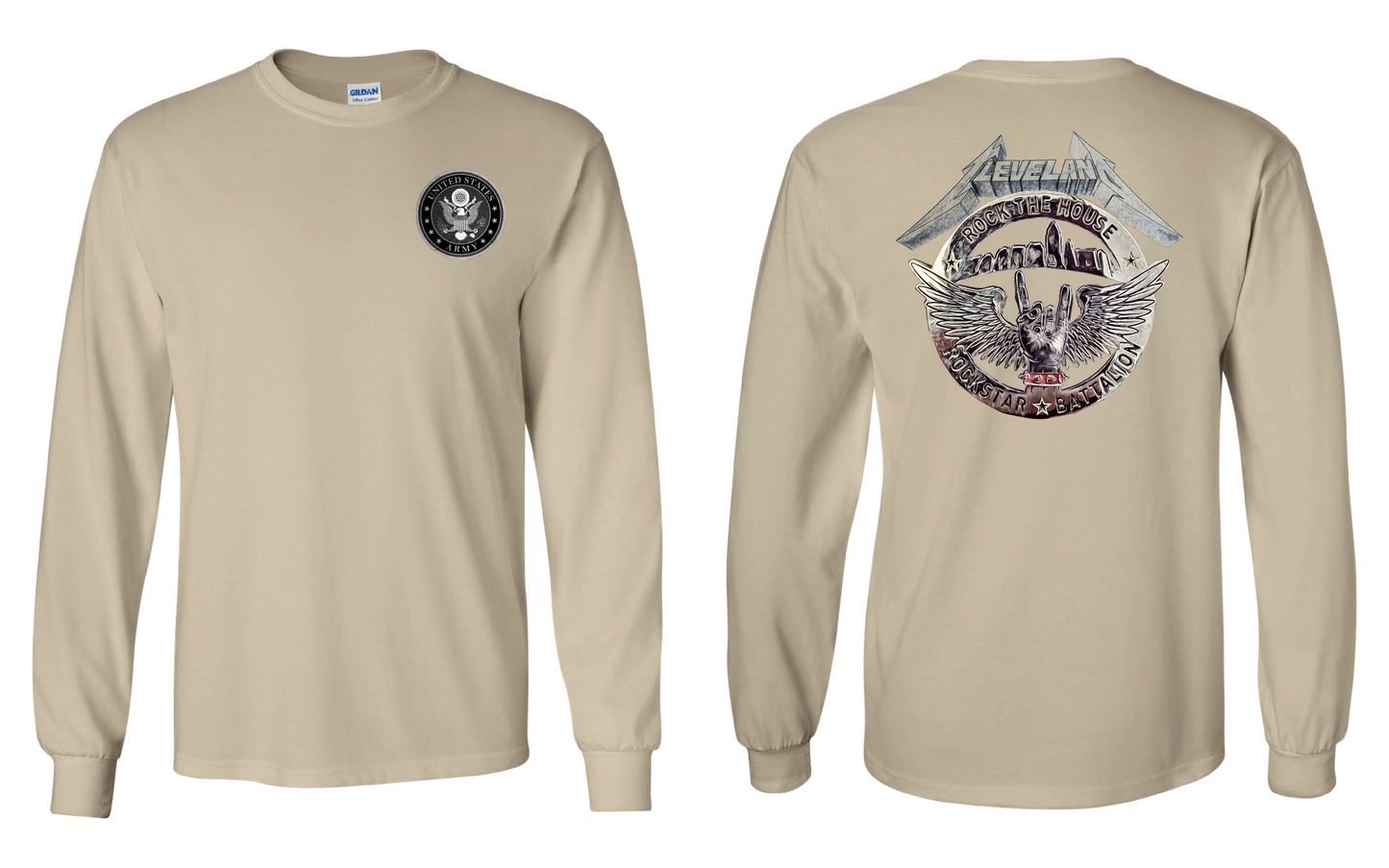 "RockStar Battalion" RockStar Metal Design on Tan - Only in Clev 
