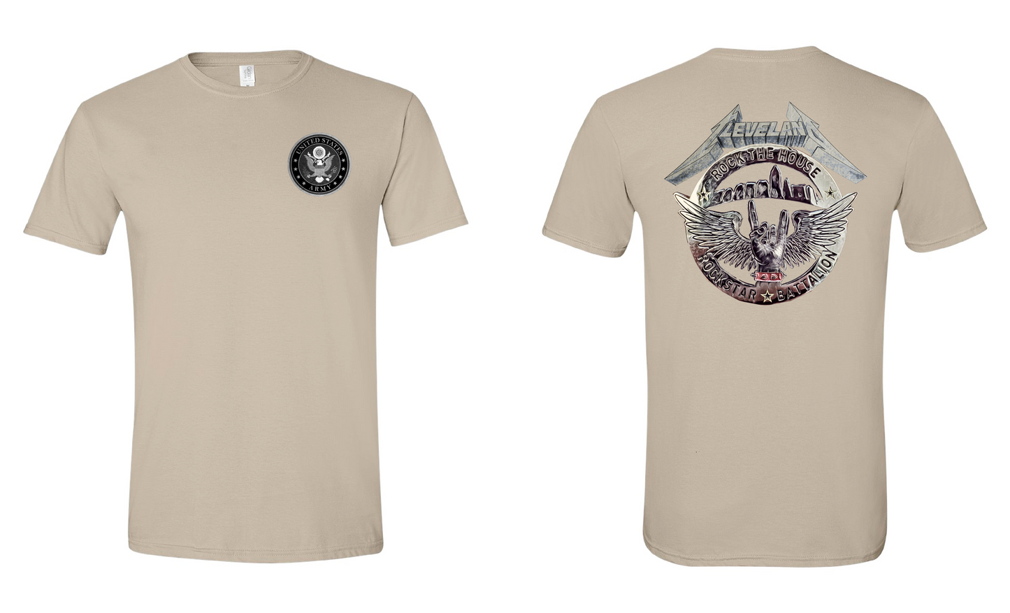 "RockStar Battalion" RockStar Metal Design on Tan - Only in Clev 