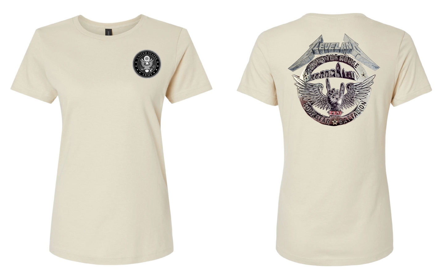 "RockStar Battalion" RockStar Metal Design on Tan - Only in Clev 