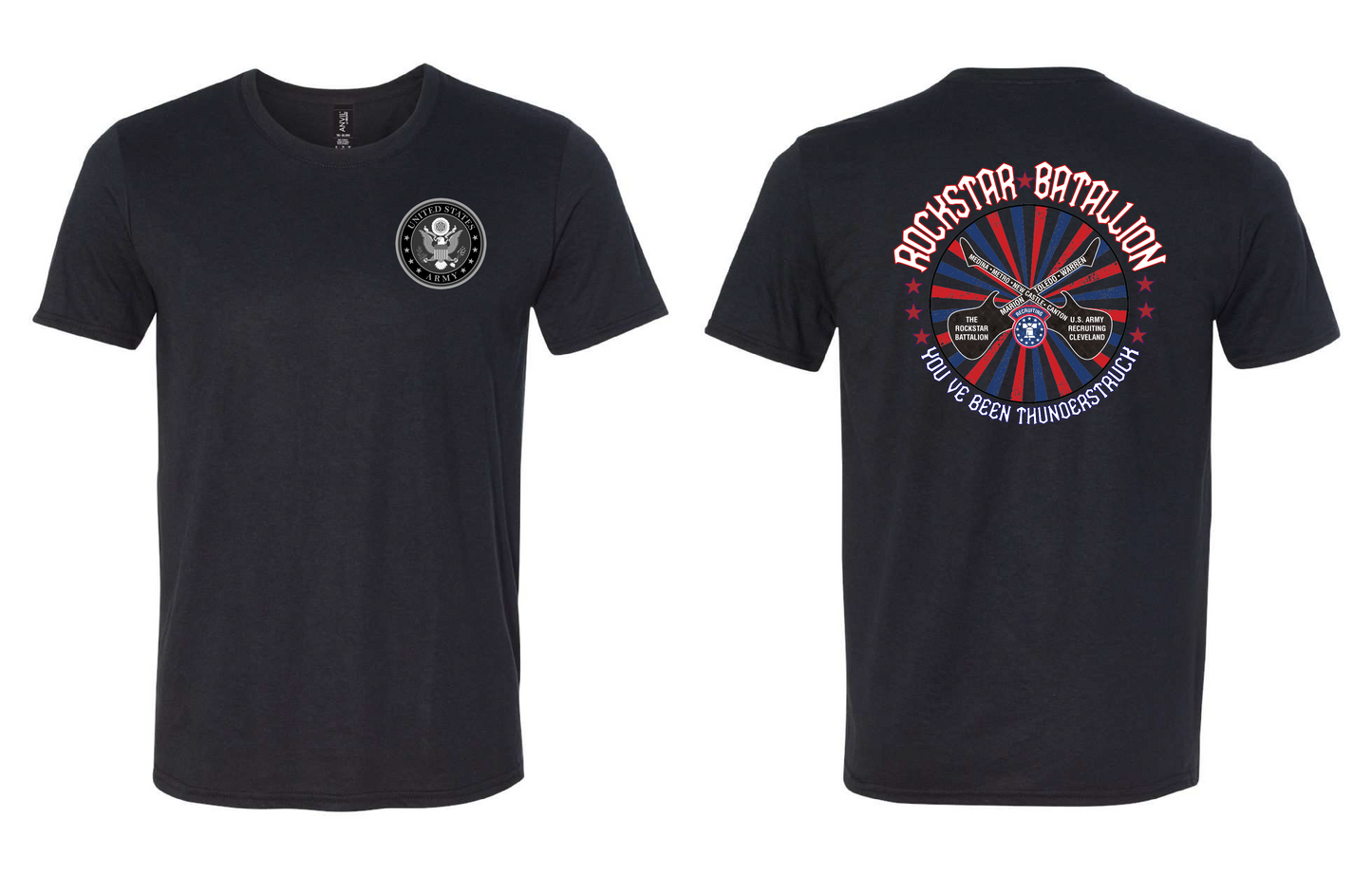 "RockStar Battalion" Rockstar Twirl Design on Black - Only in Clev 