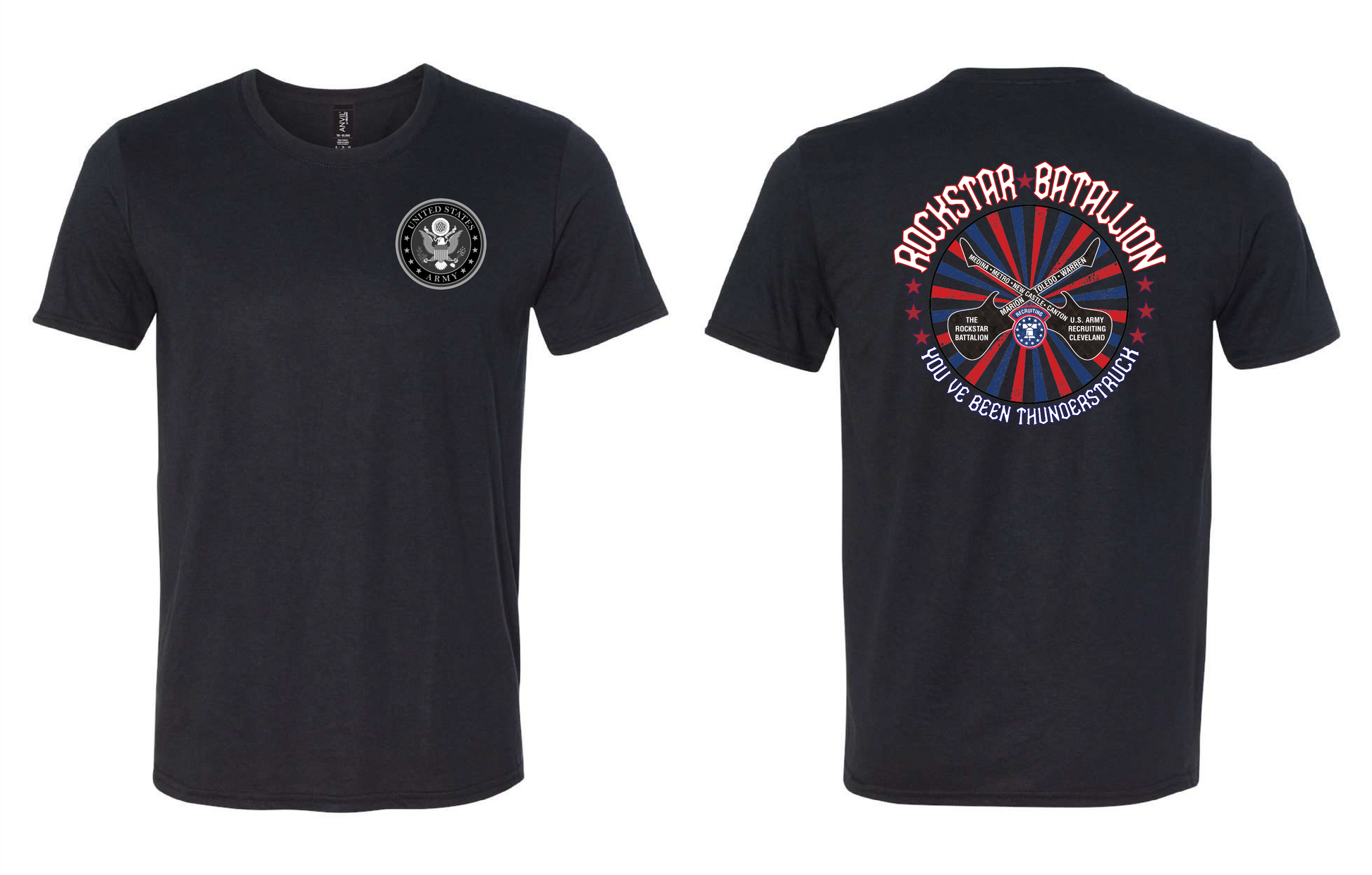 "RockStar Battalion" Rockstar Twirl Design on Black - Only in Clev 