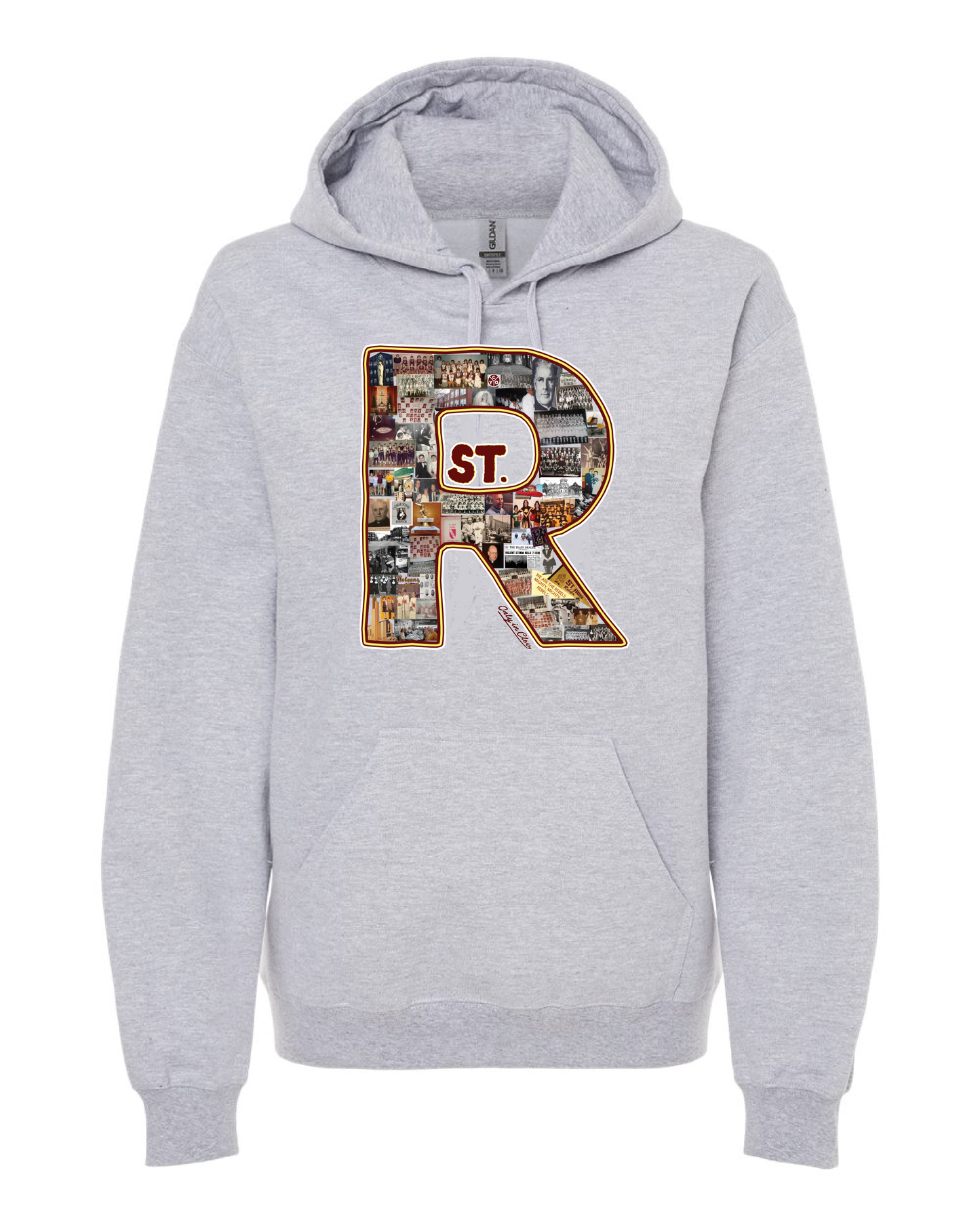 "St. Rose Collage" Design" on Gray Only in Clev